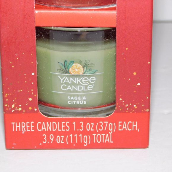 Yankee Candle 1.3oz Holiday Party Scent Mini Candles 3 Pc Gift Set - New - Picture 4 of 5